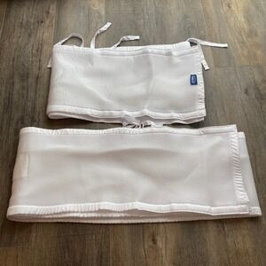 HALO Breathable Baby Mesh Crib Liner for Full Size Cribs White, Bumper, Nursery